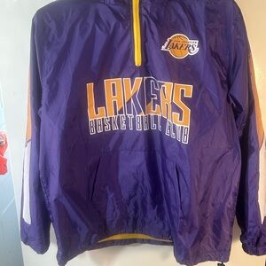 NBA Los Angeles Lakers Purple and Yellow Windbreaker Pullover